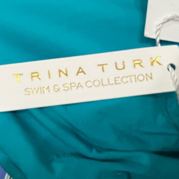 Trina Turk Monaco padded one shoulder Bikini Top Size 8 NEW summer pool beach - Picture 7 of 8